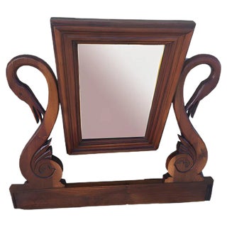 Vintage Empire Style Walnut Mirror For Sale