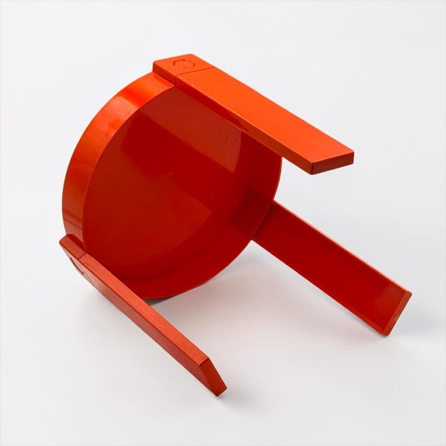 Orange Plastic Nesting Tables by Prisunic, Holland, 1970s, Set of 3 For Sale - Image 11 of 13