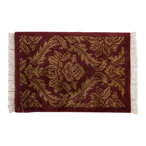 Vintage Indian Damask Design Rug Mat - 2'1" X 2'11"