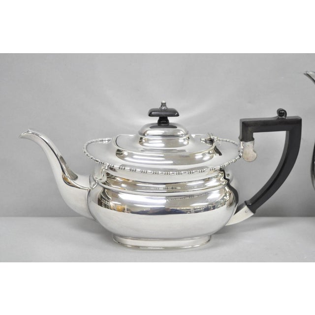 Antique William Adams Wa English Sheffield Victorian Silver Plated Tea Set - 5 Pc For Sale - Image 4 of 17