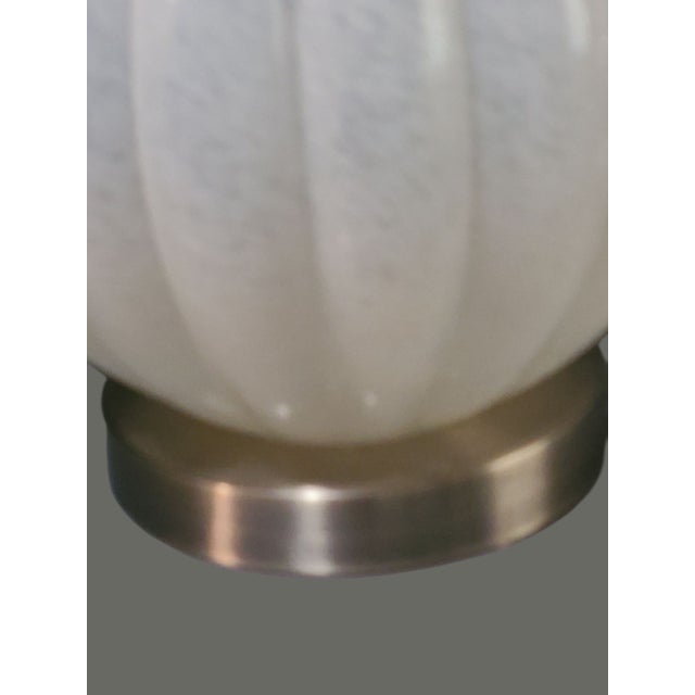 Mid-Century Modern Style Attributed Murano Art Glass Pair of Table Lamps For Sale - Image 6 of 9