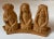 Hear no evil, speak no evil, see no evil hand carved monkey sculpture made from on piece of wood!
