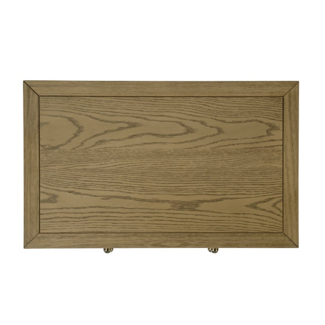 Nora 28 in. W Rectangular 2 Drawer Wide Nightstand with Open Shelf, Light Oak For Sale - Image 11 of 12