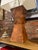 Mid-Century Modern Mid-Century Modern Danish Burlwood Polished Pyramidal Lamp With Two Fixtures For Sale - Image 3 of 12