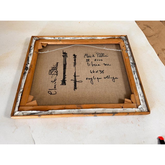 1990s Claude Pellier, Abstract Composition, 1990s, Canvas Painting For Sale - Image 5 of 6