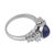 Vintage 2.63 Cabochon Cut Sapphire Diamond Platinum Ring, Size 7 For Sale - Image 4 of 6