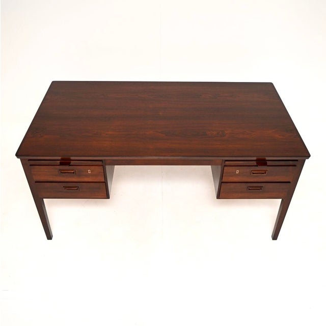 Large Vintage Danish Executive Desk, 1965 For Sale - Image 6 of 11