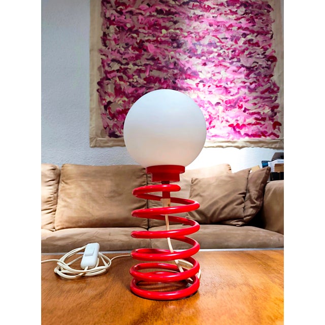 Spiral Table Lamp, 1970s For Sale - Image 4 of 9