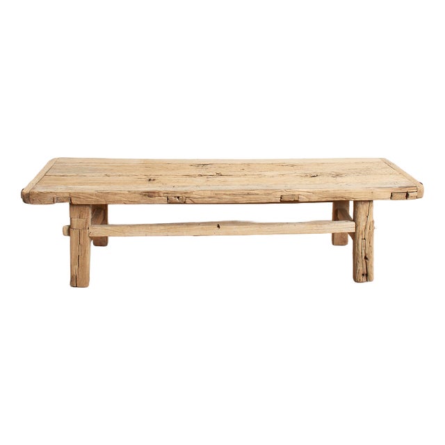 Antique Rustic Elm Coffee Table Ax, 1920s For Sale