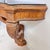 Italian Vintage Maitland Smith stone-top table // tesselated black granite and limestone // carved demilune // wall-mount table // no free shipping For Sale - Image 3 of 10