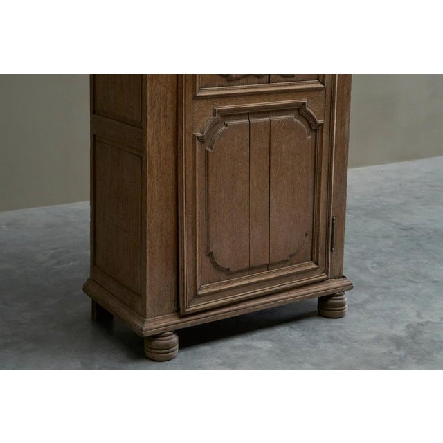 Tall 19th Century French Single Door Armoire in Oak For Sale - Image 5 of 14