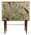 Swedish Gold Cabinet with Christian Lacroix Wallpaper, 1950s For Sale