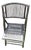 Mid Century Vintage Chinoiserie Black Painted Bamboo Folding Chair For Sale