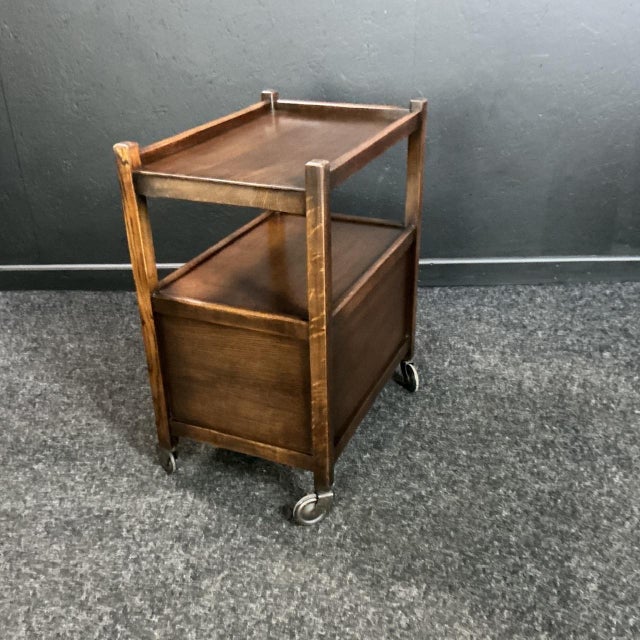 Afternoon Tea Trolley in Oak, 1960 For Sale - Image 4 of 9