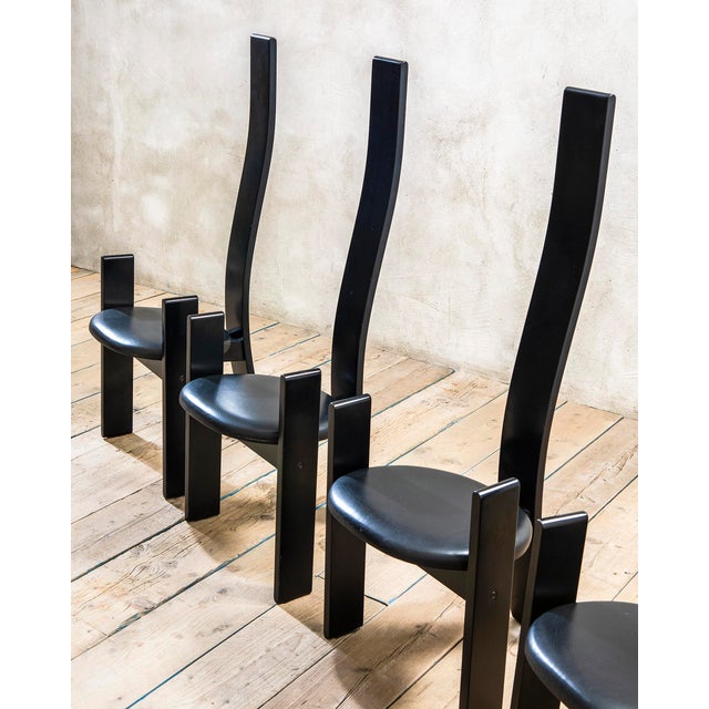 Poggi Vintage Golem Chairs by Vico Magistretti for Poggi, 1970s, Set of 6 For Sale - Image 4 of 8