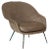 Bat Fabric Brown, Brown-Green Frame & Black Armchair from Gubi For Sale