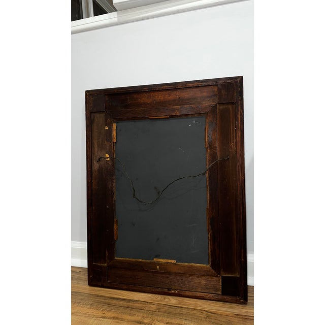 19th Century Antique Ogee Flame Mahogany Framed Mirror For Sale - Image 12 of 12