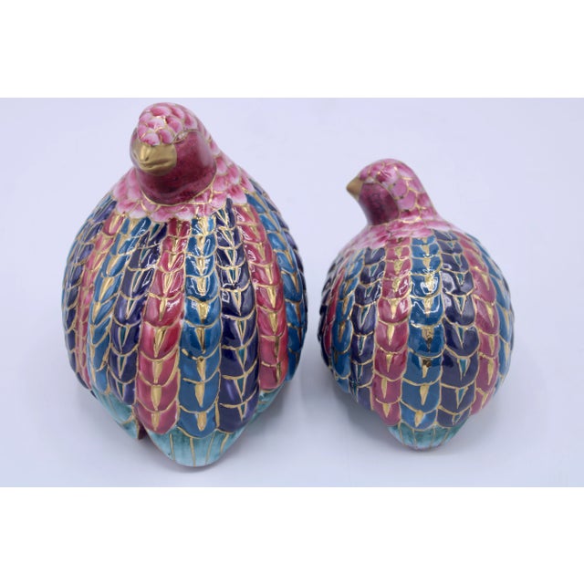 Vintage Mid Century Modern Ceramic Quail Duo For Sale In Tulsa - Image 6 of 8