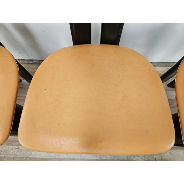 Vintage Chairs in Black Lacquered Wood by Pierre Cardin for Roche Bobois, 1970, Set of 6 For Sale - Image 11 of 18