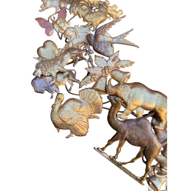 Late 20th Century Large Petites Choses All-Seasons Brass Wreath Dresden Easter Christmas Halloween Etc. For Sale - Image 15 of 17