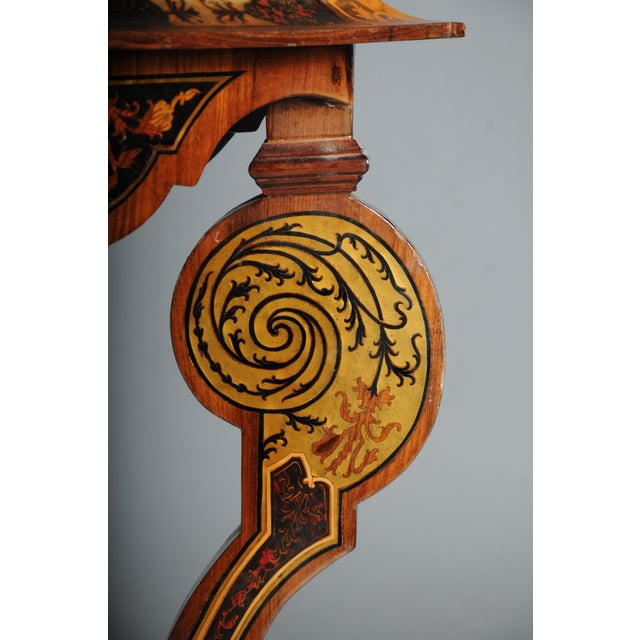 Boulle Inlaid Table in Wood For Sale - Image 12 of 18