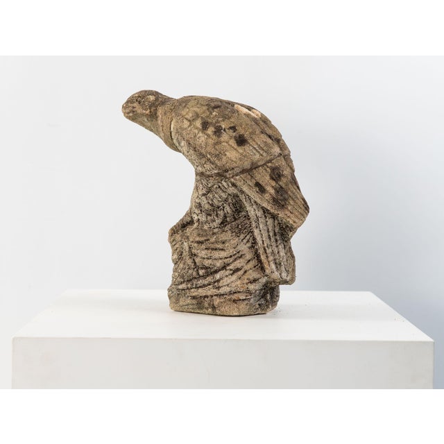 Traditional Falcon or Hawk Bird Stone Garden Ornament, Belgium Mid 20th C. For Sale - Image 3 of 9