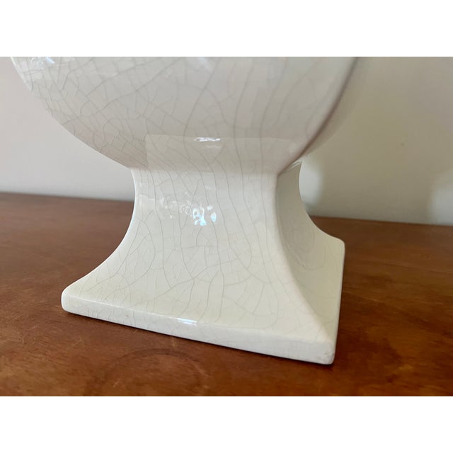 Vintage Crackle Glaze Ceramic Table Lamp, France, 1970s For Sale - Image 14 of 16