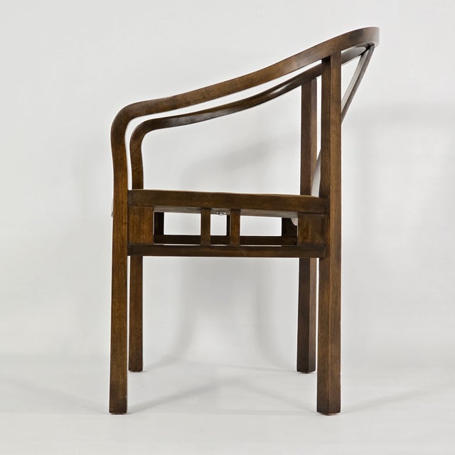 1960s Michael Taylor for Baker Furniture MCM Asian-Style Dining/Club Chairs - Set of 4 For Sale - Image 5 of 10