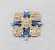 Vintage 1960s Signed Hobe Goldtone Faux-Sapphire & Clear Rhinestone Brooch For Sale In Philadelphia - Image 6 of 7