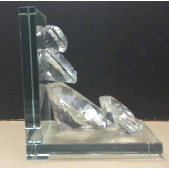 Shabby Chic Vintage Crystal Bookends Very Sparkly For Sale - Image 3 of 10