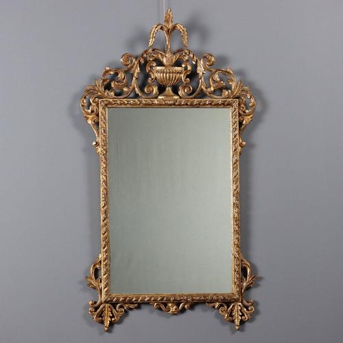 Mirror with Carved and Gilded Wooden Frame For Sale - Image 12 of 12