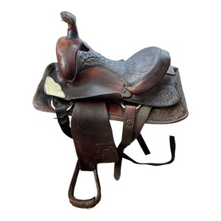 1960s Brown Western Saddle For Sale