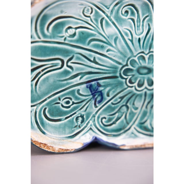 Antique Wasmuel Majolica Barbotine Sunflower Jardiniere Cachepot For Sale - Image 13 of 14