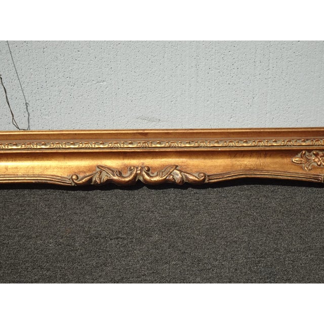 Large 58"Tallx45 Vintage French Country Gold Ornate Picture Frame For Sale - Image 10 of 11