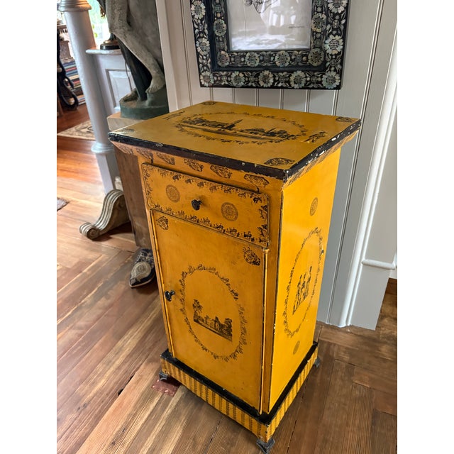 Metal 19Th Century Antique French Tole Metal Cabinet For Sale - Image 7 of 12