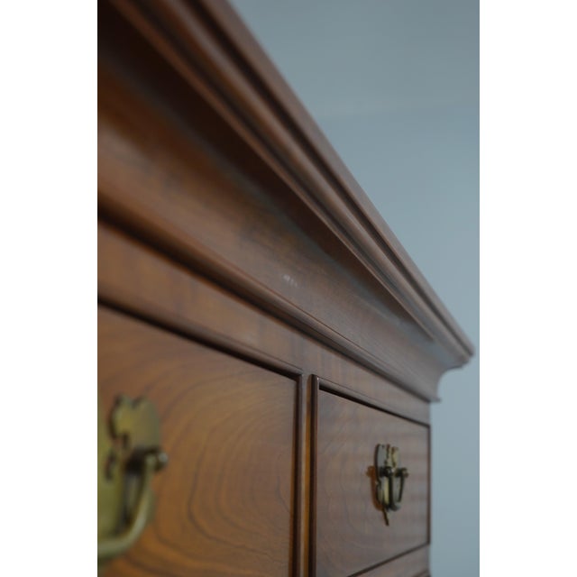 Stickley Queen Anne Cherry Flat Top Highboy For Sale - Image 13 of 18