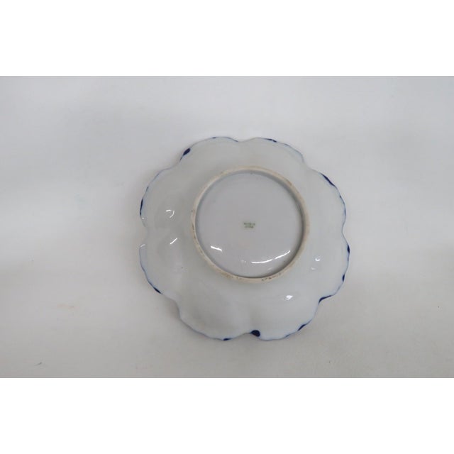 Nippon Porcelain Bowl Made in Japan Hand Painted Roses With Blue Gold Trim 4984b For Sale - Image 10 of 11