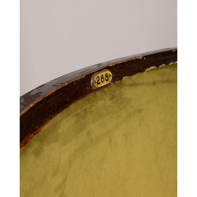 Wood Vintage Italian Cinema Chair in Green Velvet For Sale - Image 7 of 12