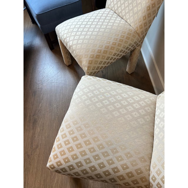 Wood Upholstered Parsons Chairs - Pair of 2 by S.o.l.e Designs, Inc For Sale - Image 7 of 12