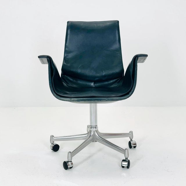 Mid-Century Dark Green Model 6727 Tulip Desk Chair by Preben Fabricius & Jørgen Kastholm for Walter Knoll, 1960s For Sale - Image 12 of 12