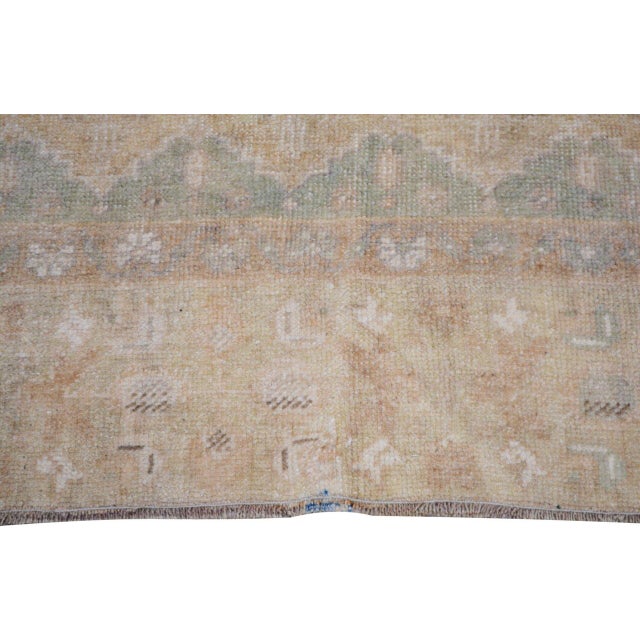 Turkish Vintage Turkish Anatolian Knotted Wool Rug, 3'x10'5'' For Sale - Image 3 of 4