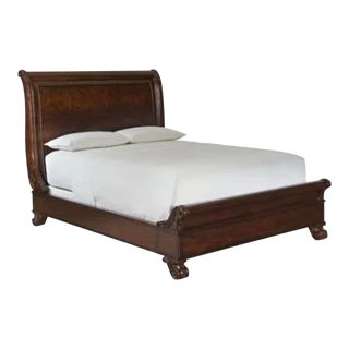 Thomasville Furniture Brompton Hall Dark Mahogany Regal Cal King Sleigh Bed For Sale