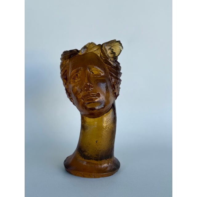 Amber Vintage Large Dorthy Thorpe Resin Bust For Sale - Image 8 of 8