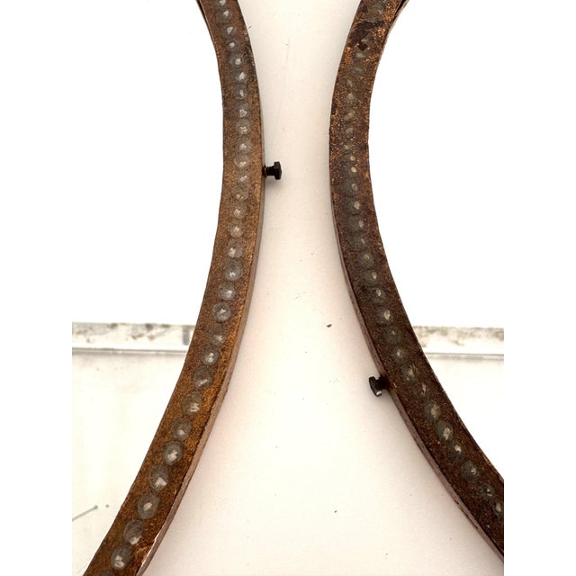 Mid-Century Modern Italian Wrought Iron Wall Mirrors, 1950s, Set of 2 For Sale - Image 14 of 18