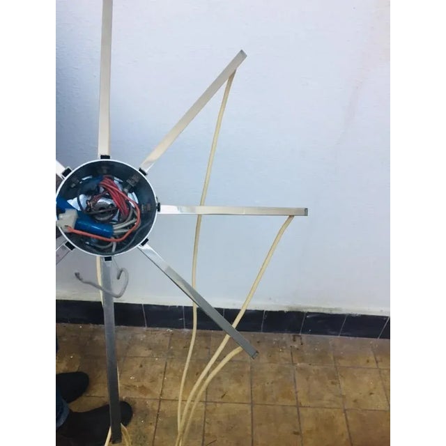 Chrome & Glass Ceiling Lamp, 1960s For Sale - Image 12 of 13