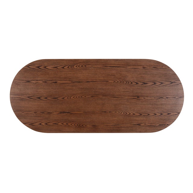 Marlow Black Wood Oval Dining Table For Sale In Los Angeles - Image 6 of 10