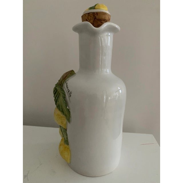 Beautiful handmade hand painted limoncello bottle. Made in Italy. Great vintage condition.