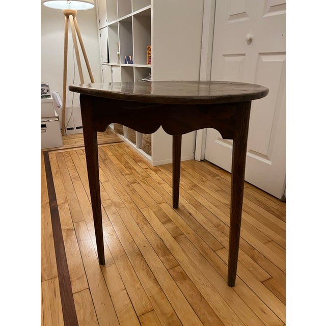 Wood 18th Century Antique English Elm Cricket Table For Sale - Image 7 of 11