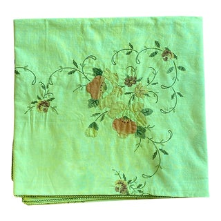 1950s Hand-Dyed Vintage Tablecloth For Sale
