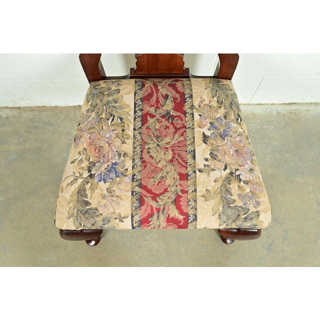 Wood Baker Furniture Style Queen Anne Solid Cherry Wood Side Chairs or Dining Chairs, Pair For Sale - Image 7 of 13